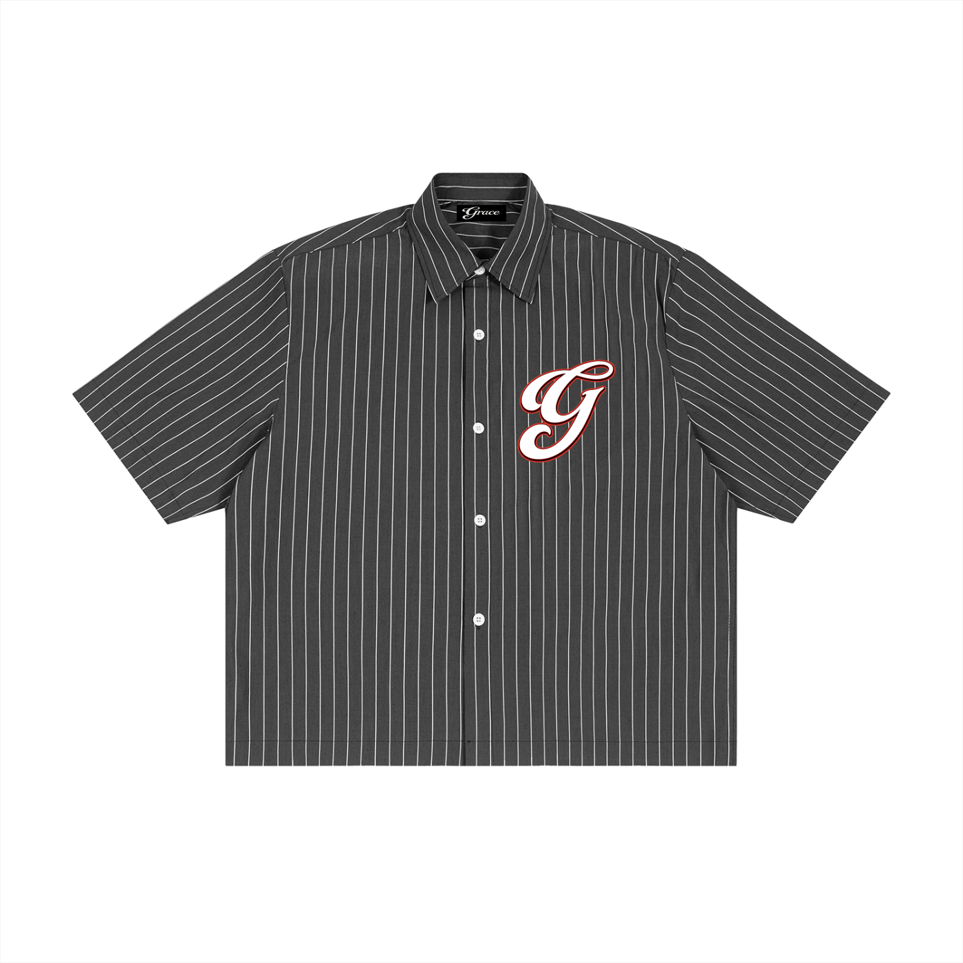 Res G Unisex Striped Boxy Button-Up Shirt