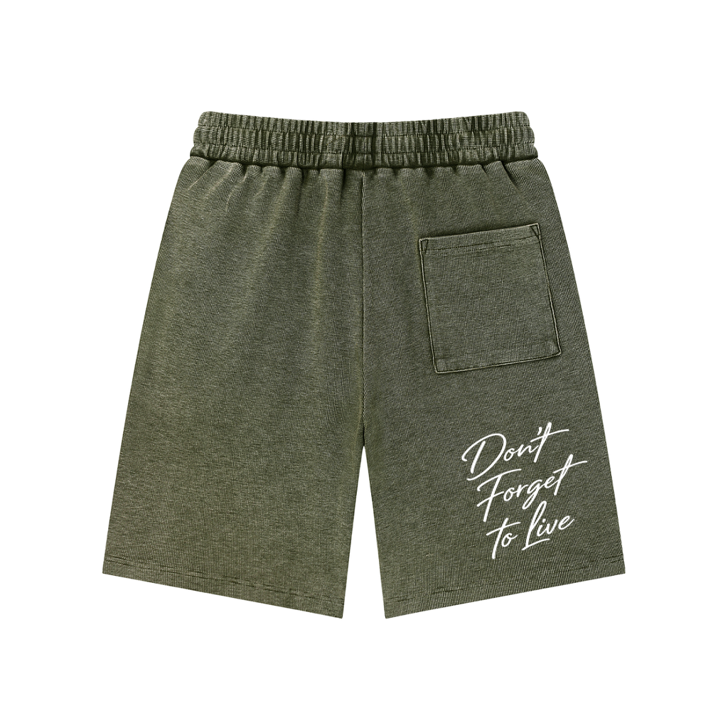 Set 2 Mineral Wash Waffle Knit Shorts
