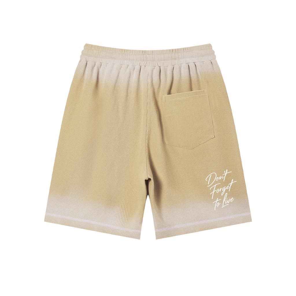 Set 1 Sunfade Waffle Raw Hem Shorts