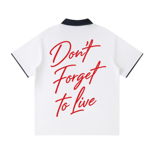 Contrast Collar Raglan Polo Shirt