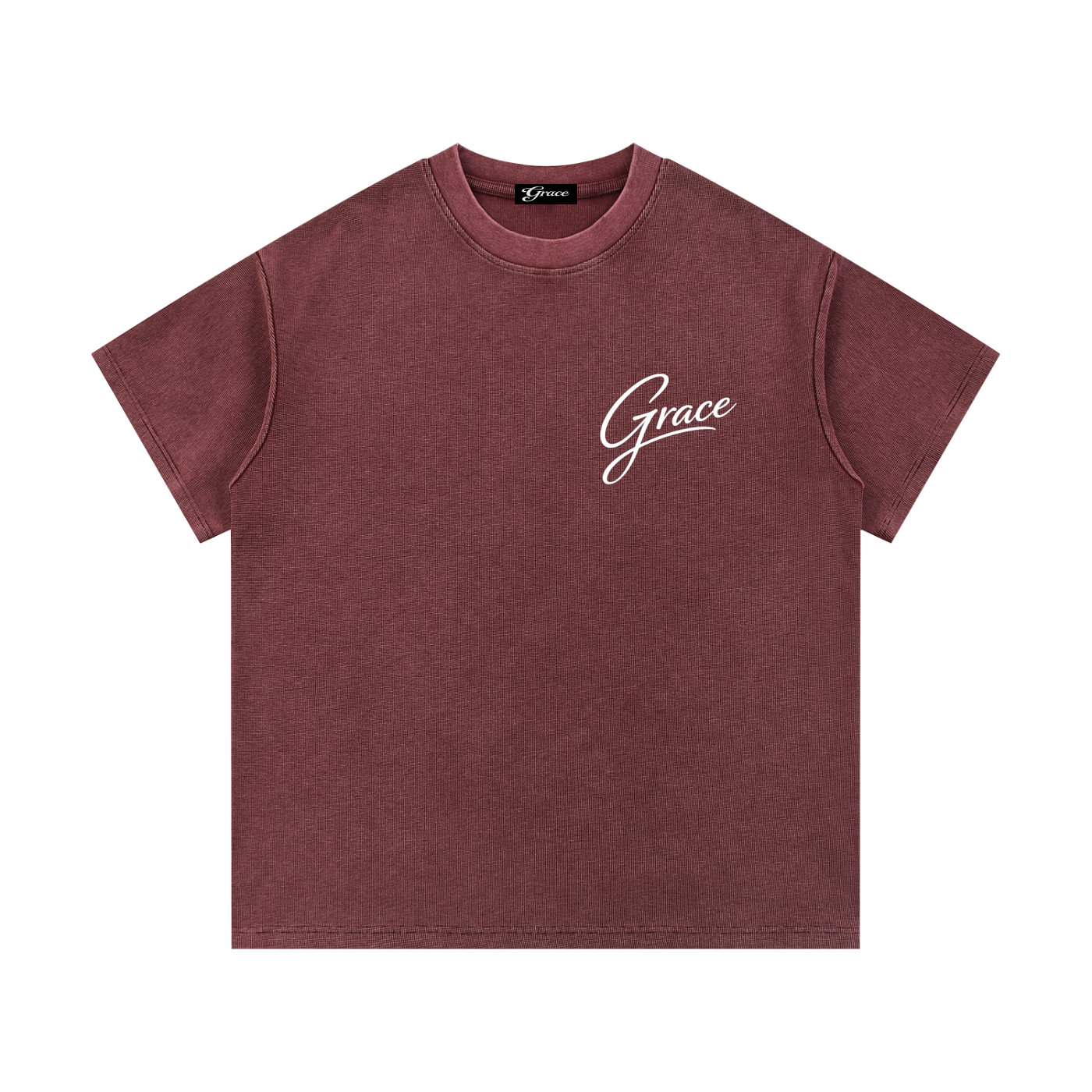 Set 2 Mineral Wash Waffle Knit T-Shirt