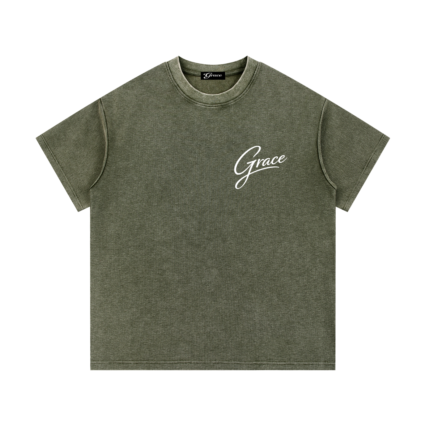 Set 2 Mineral Wash Waffle Knit T-Shirt