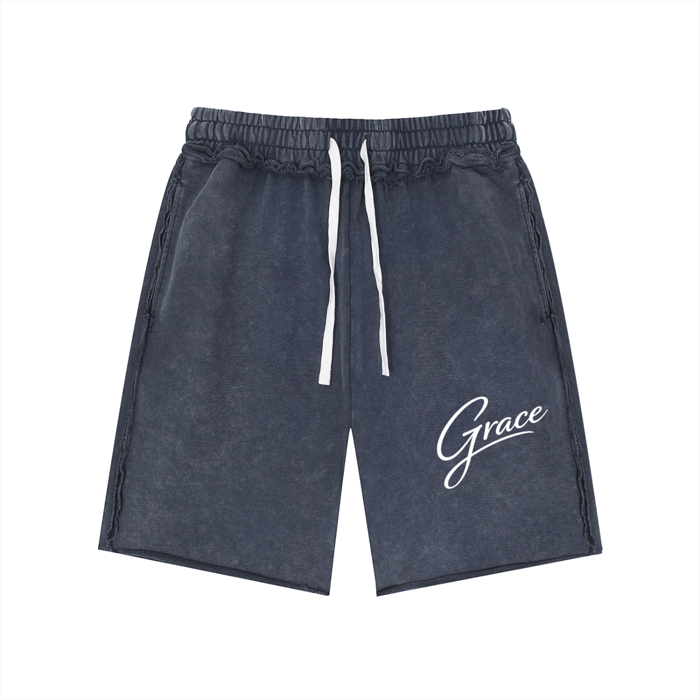 SET 3 Mineral Wash Raw Edge Shorts
