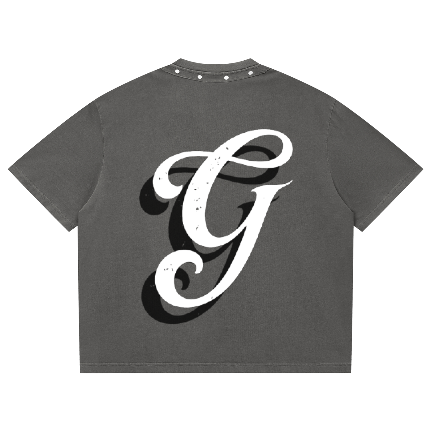 Grace Big G Unisex Washed Boxy Studded T-Shirt