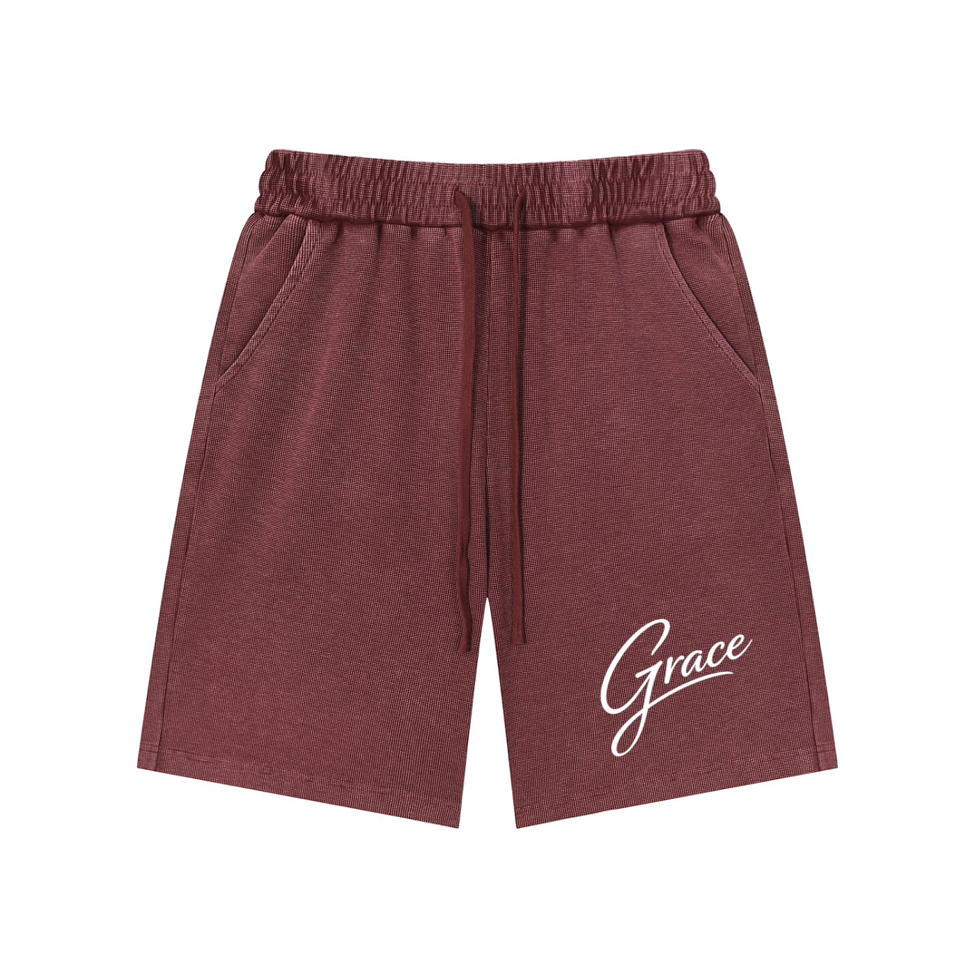 Set 2 Mineral Wash Waffle Knit Shorts