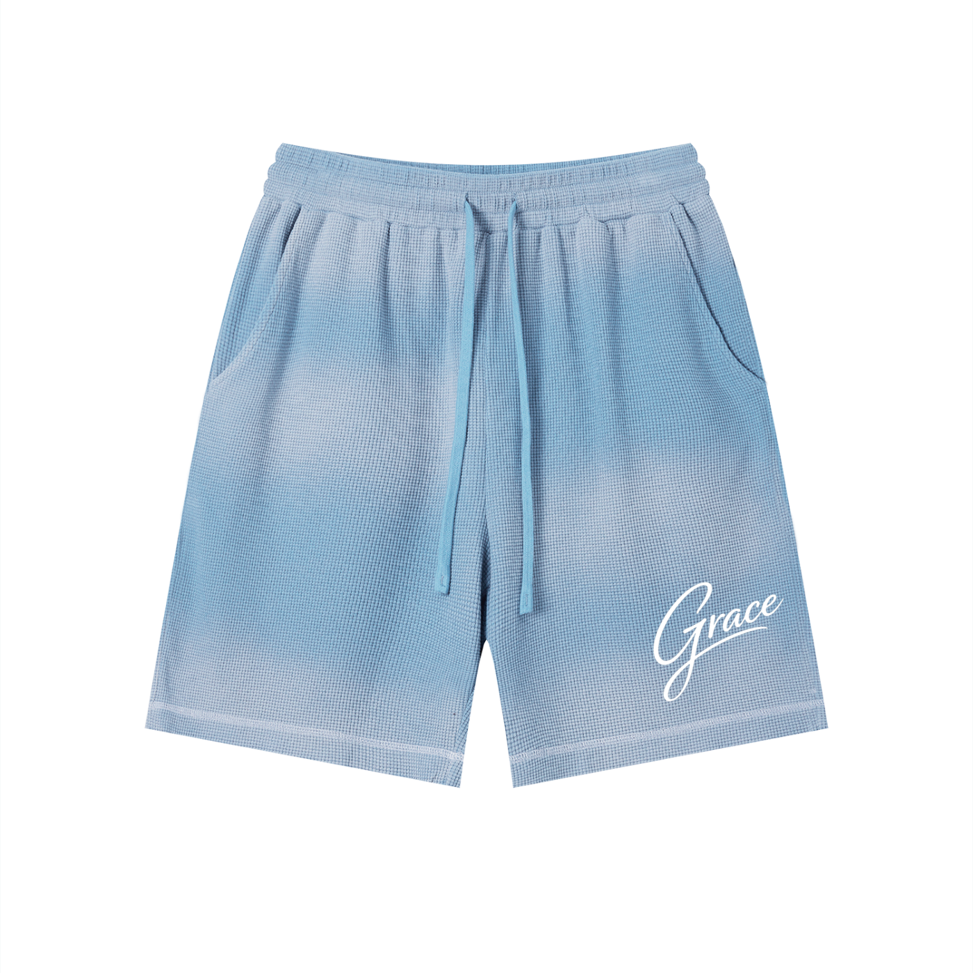 Set 1 Sunfade Waffle Raw Hem Shorts