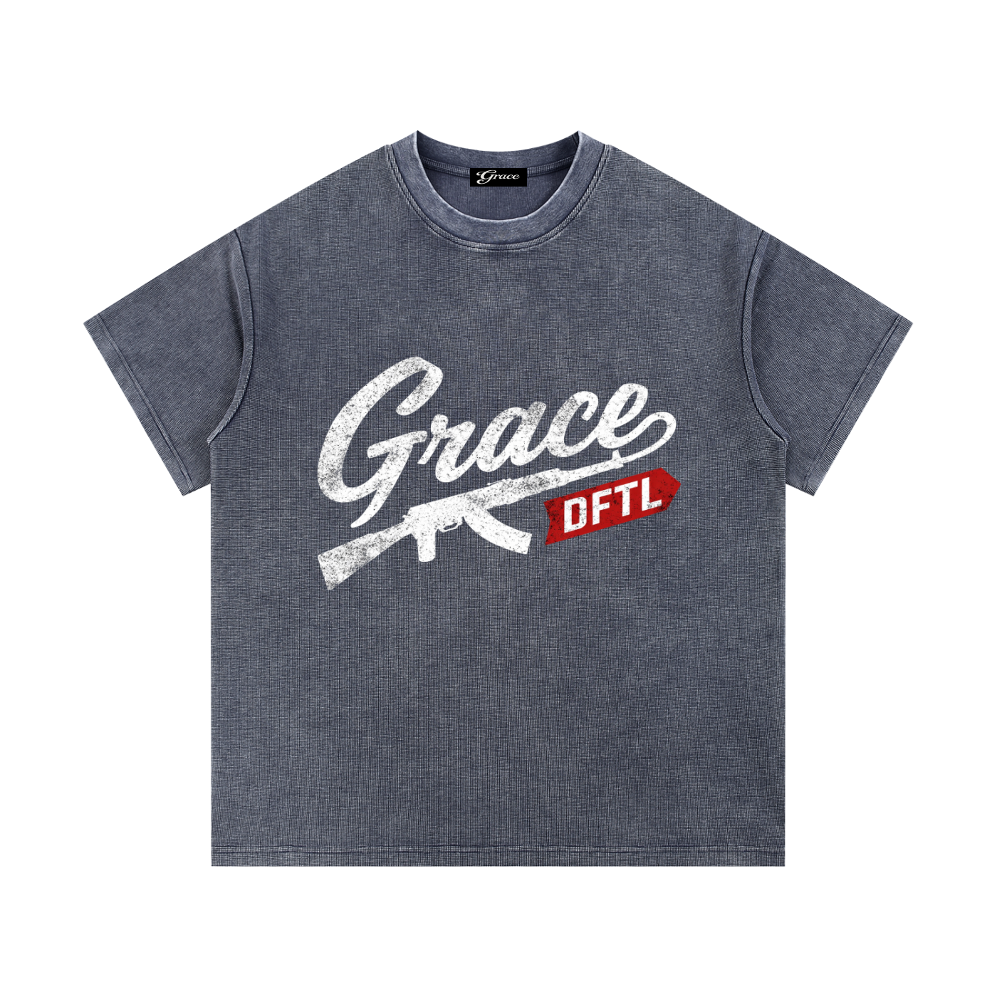 Mineral Wash Waffle Knit T-Shirt