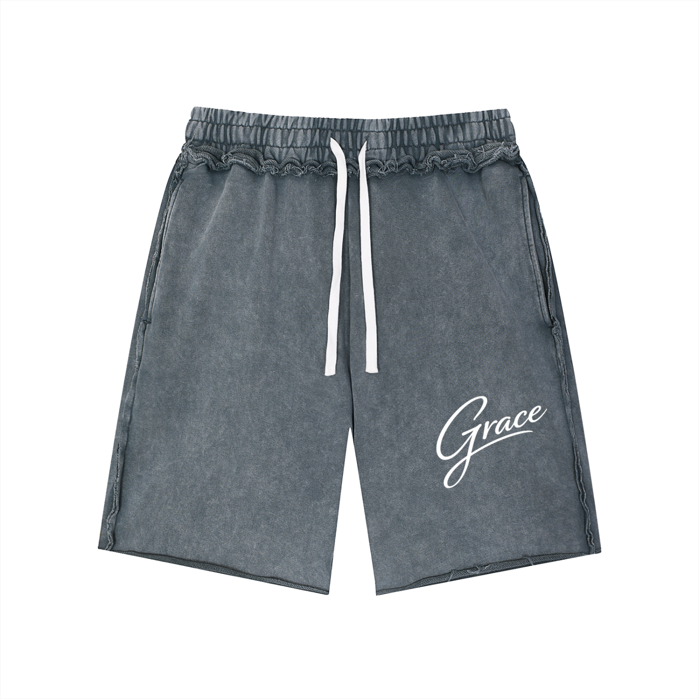 SET 3 Mineral Wash Raw Edge Shorts