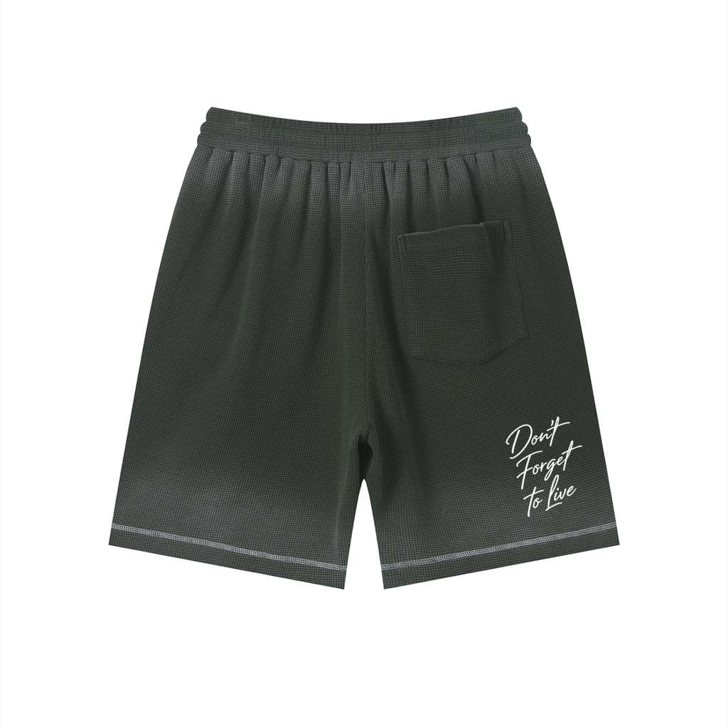 Set 1 Sunfade Waffle Raw Hem Shorts