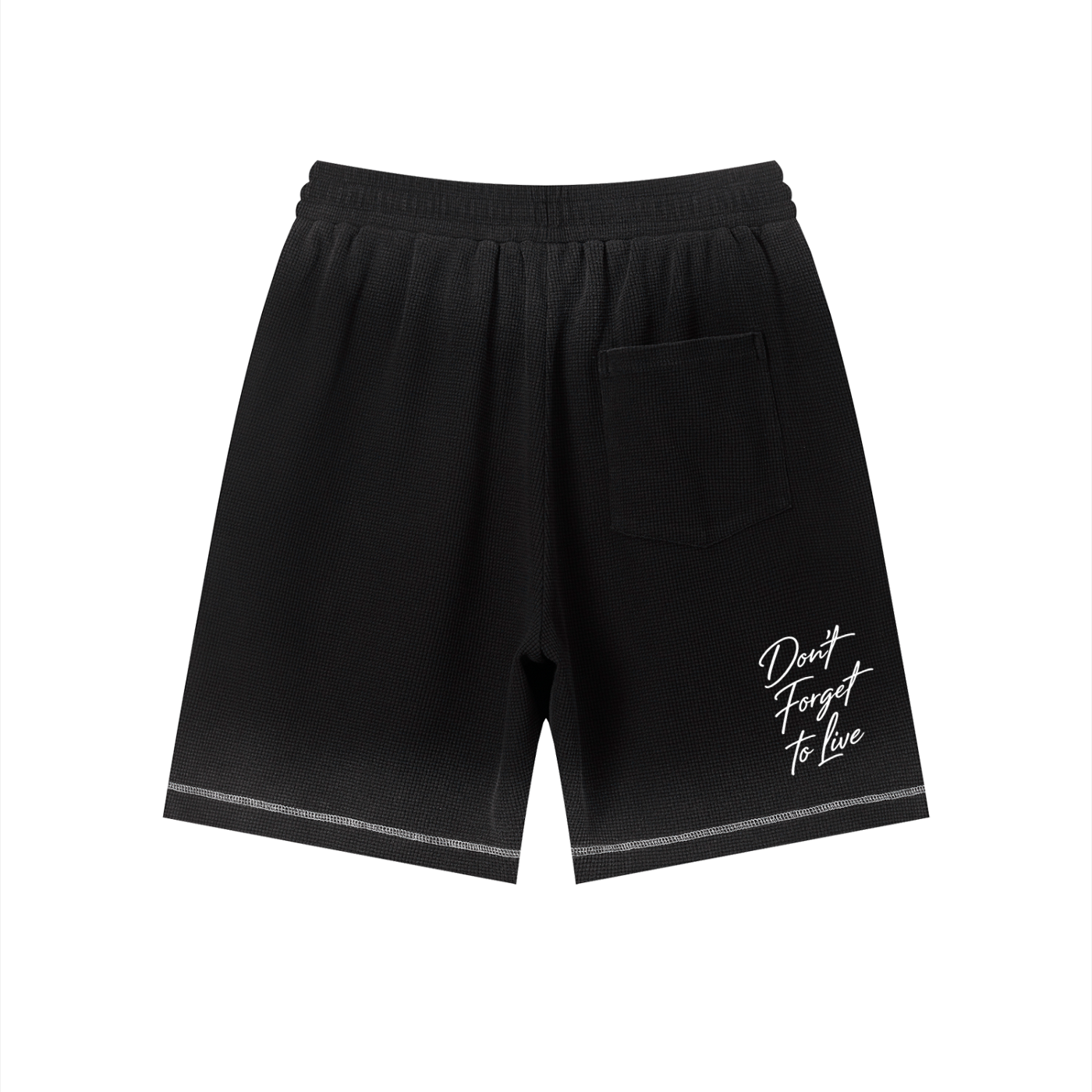 Set 1 Sunfade Waffle Raw Hem Shorts