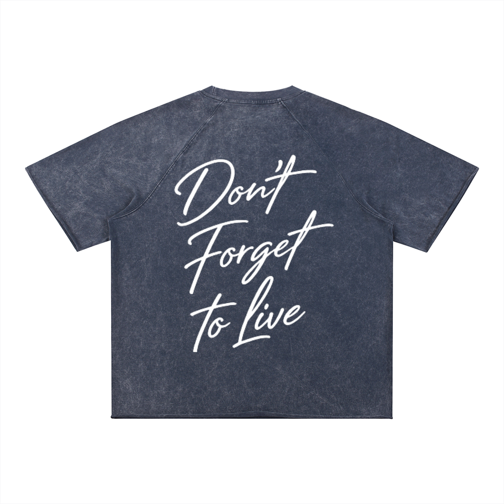Set 3 Mineral Wash Raw Edge T-Shirt
