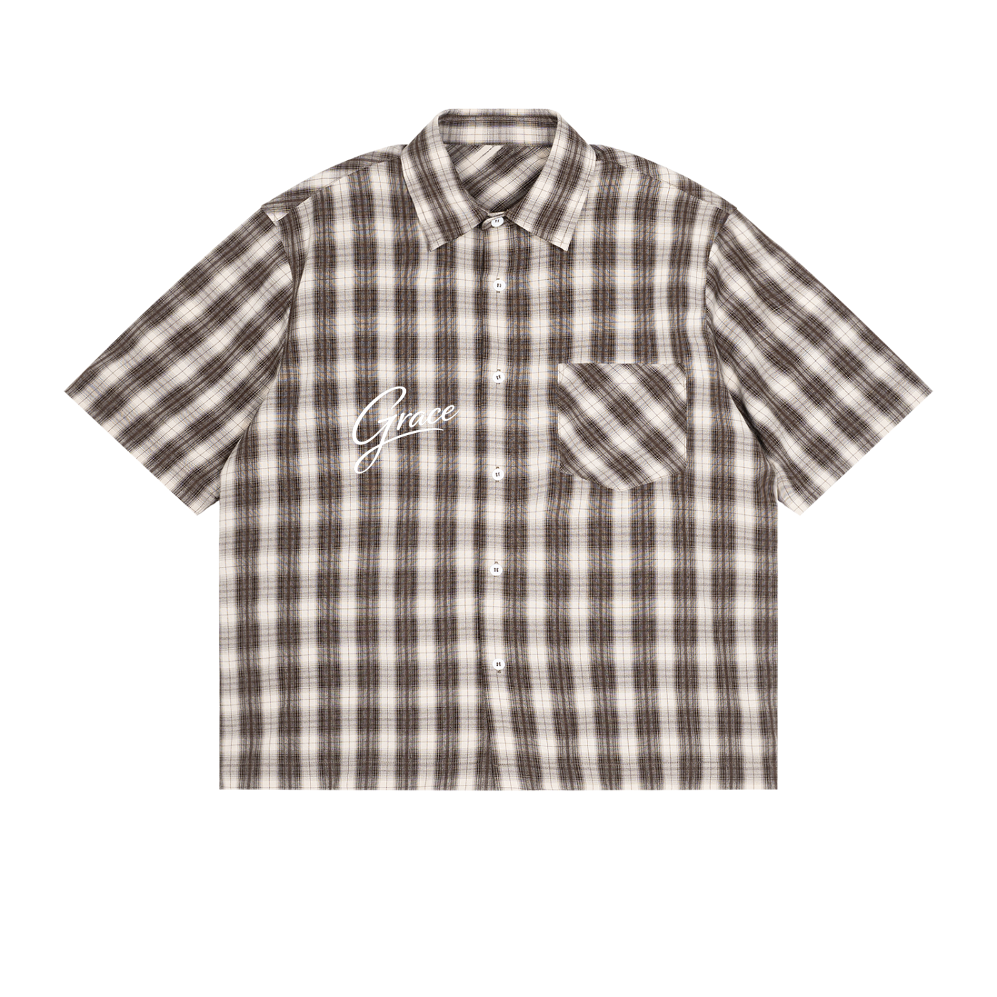 Unisex Boxy Plaid Short Sleeve Shirt