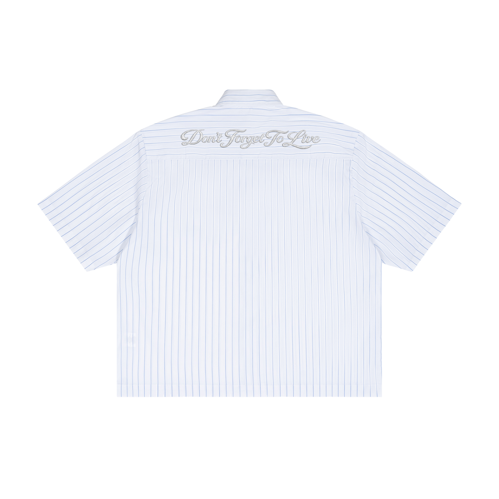 Res G Unisex Striped Boxy Button-Up Shirt