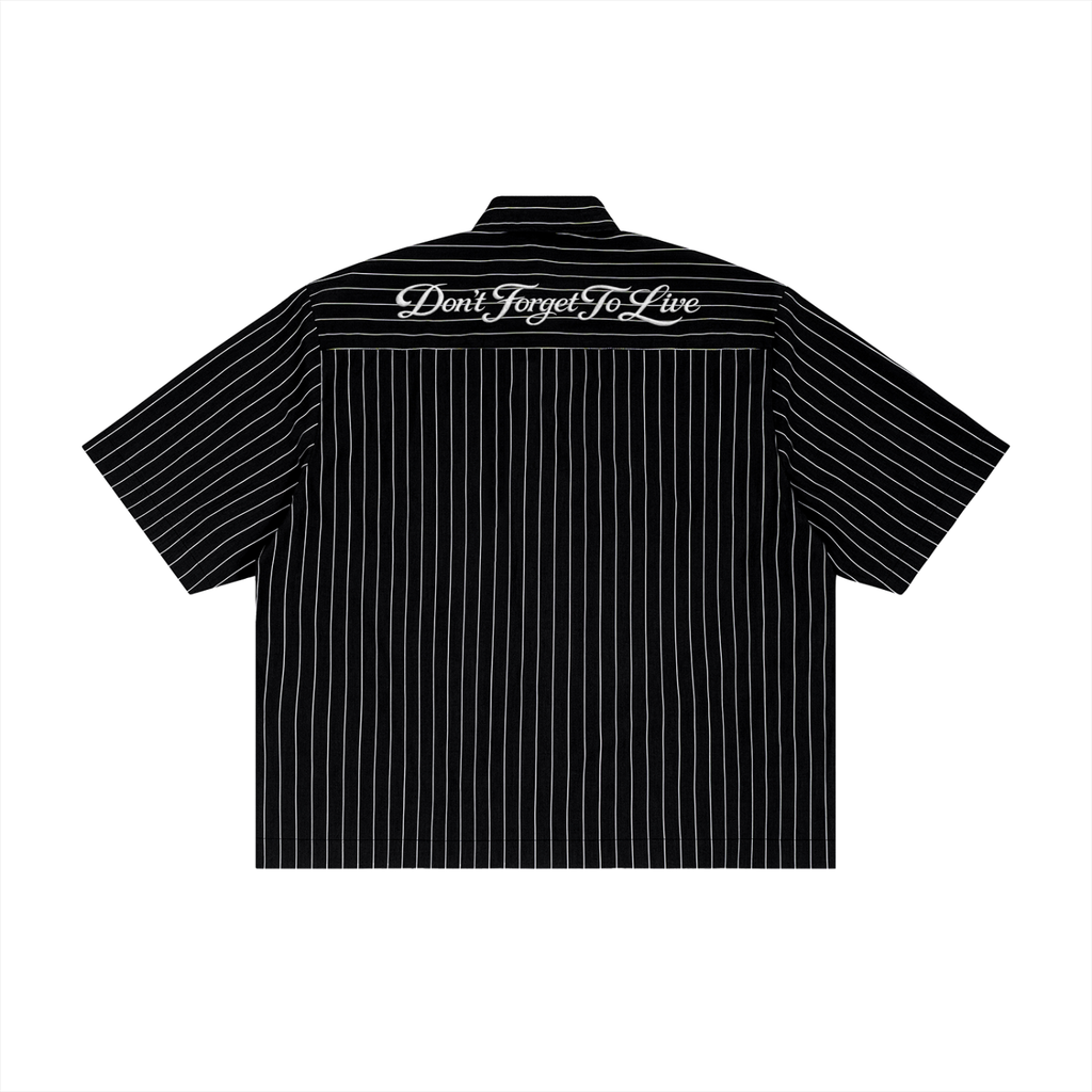 Res G Unisex Striped Boxy Button-Up Shirt