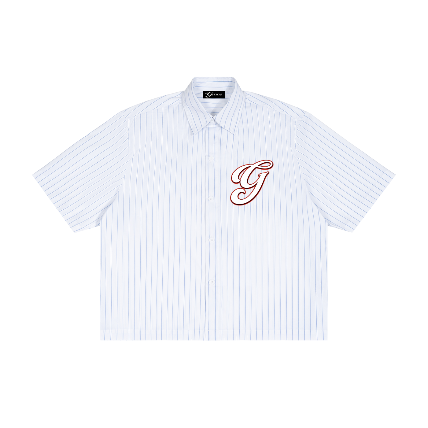 Res G Unisex Striped Boxy Button-Up Shirt
