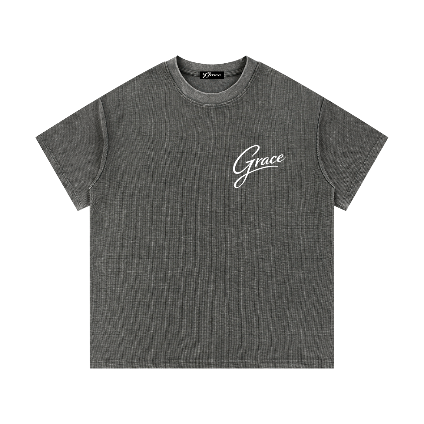 Set 2 Mineral Wash Waffle Knit T-Shirt