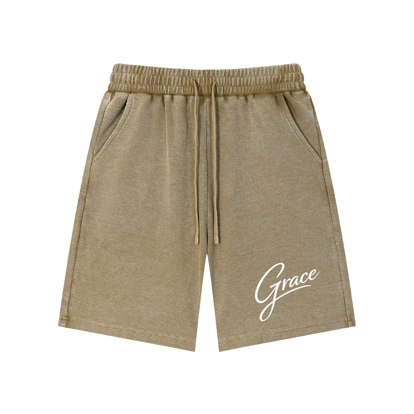 Set 2 Mineral Wash Waffle Knit Shorts