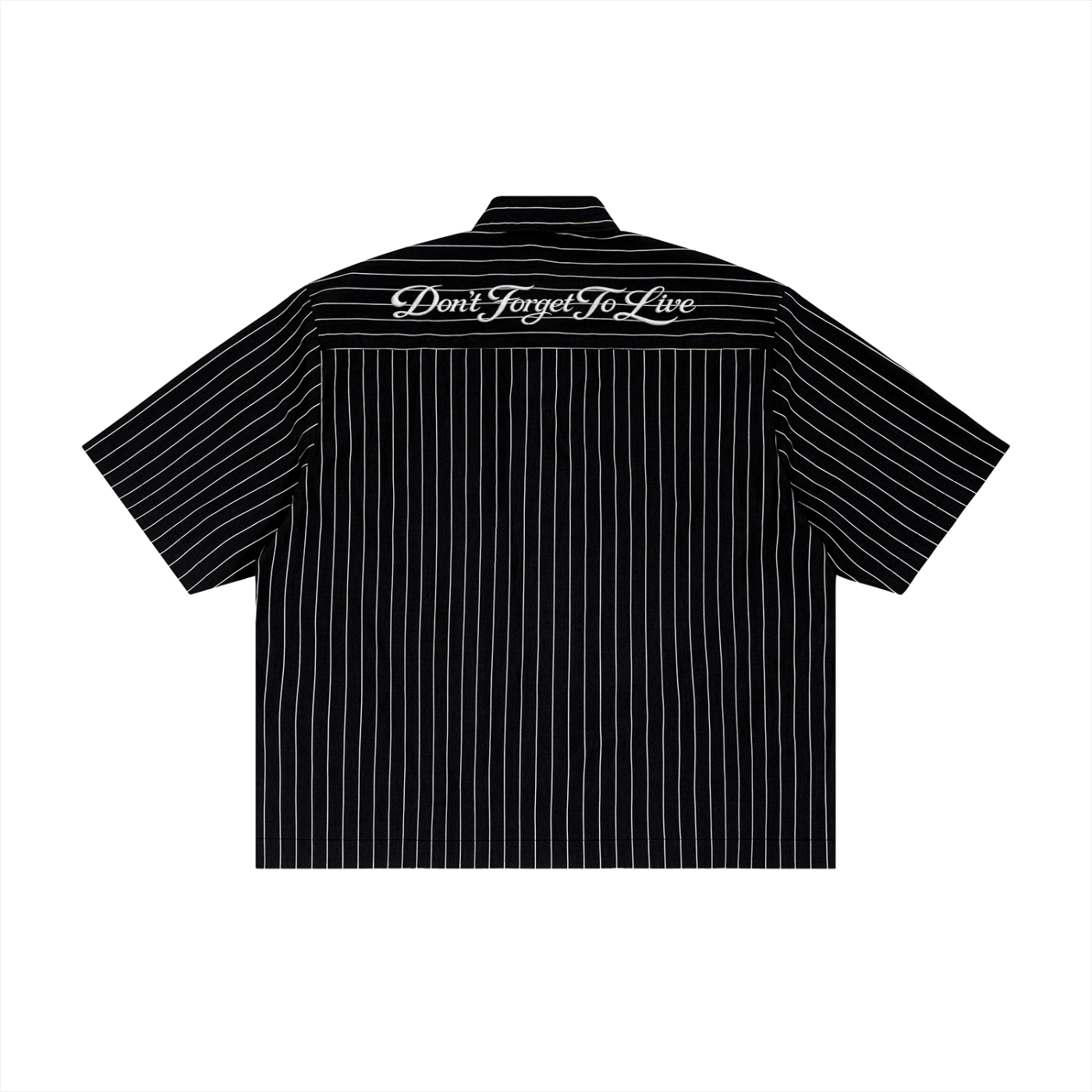 BLUE G Unisex Striped Boxy Button-Up Shirt