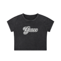 Snow Washed Crop Top