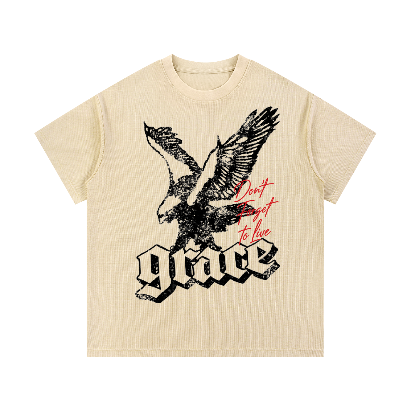Mineral Wash Waffle Knit T-Shirt