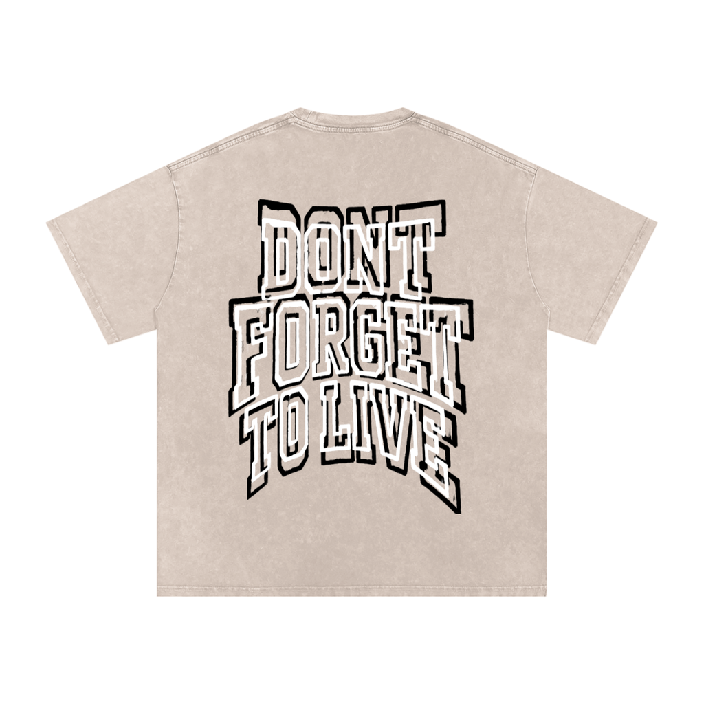 Snow Washed Oversized Cotton T-Shirt