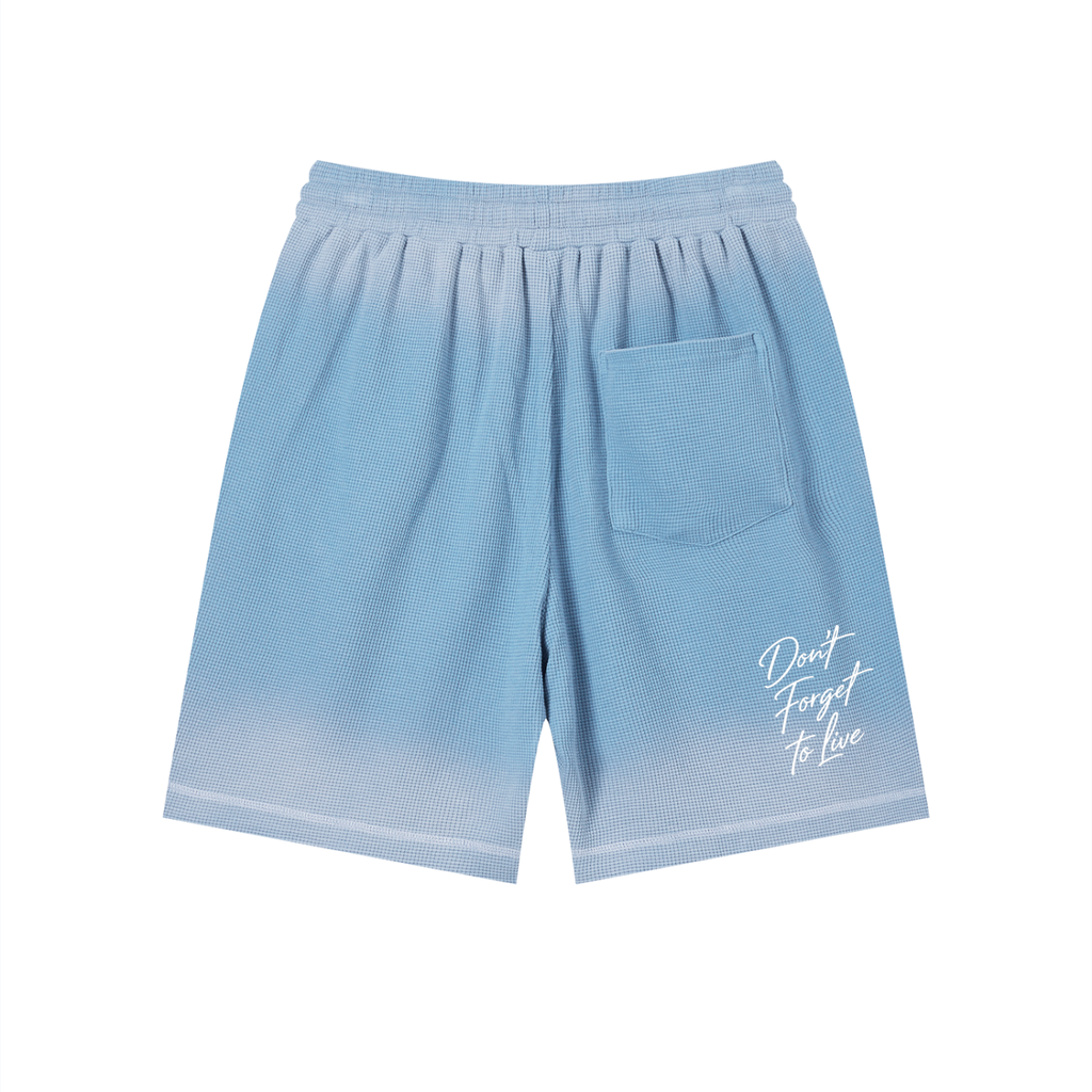 Set 1 Sunfade Waffle Raw Hem Shorts