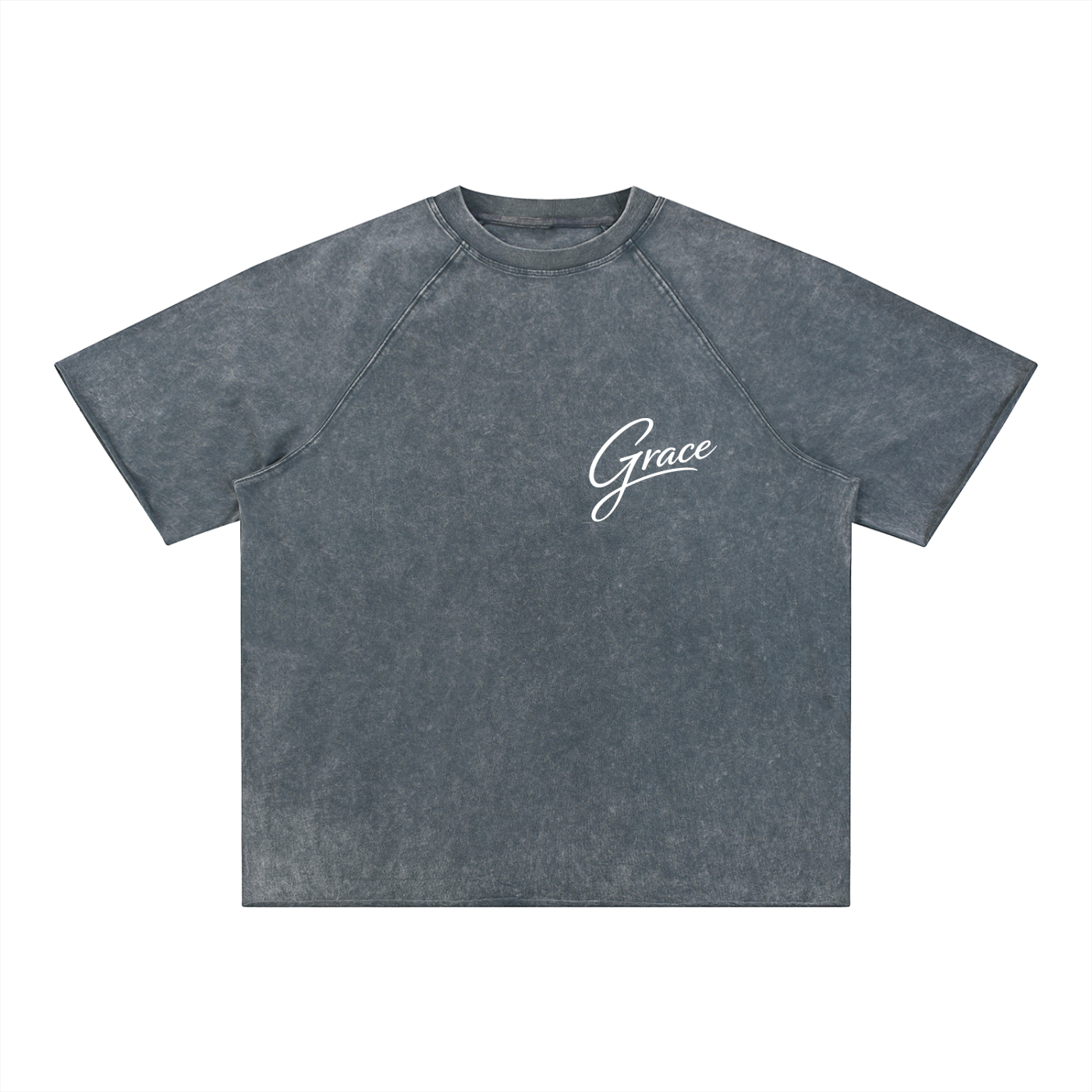 Set 3 Mineral Wash Raw Edge T-Shirt