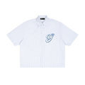 BLUE G Unisex Striped Boxy Button-Up Shirt