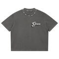 Grace Big G Unisex Washed Boxy Studded T-Shirt