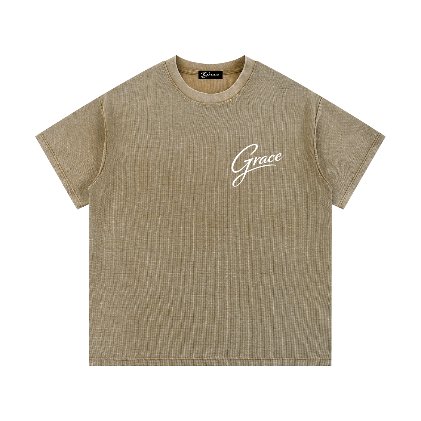Set 2 Mineral Wash Waffle Knit T-Shirt