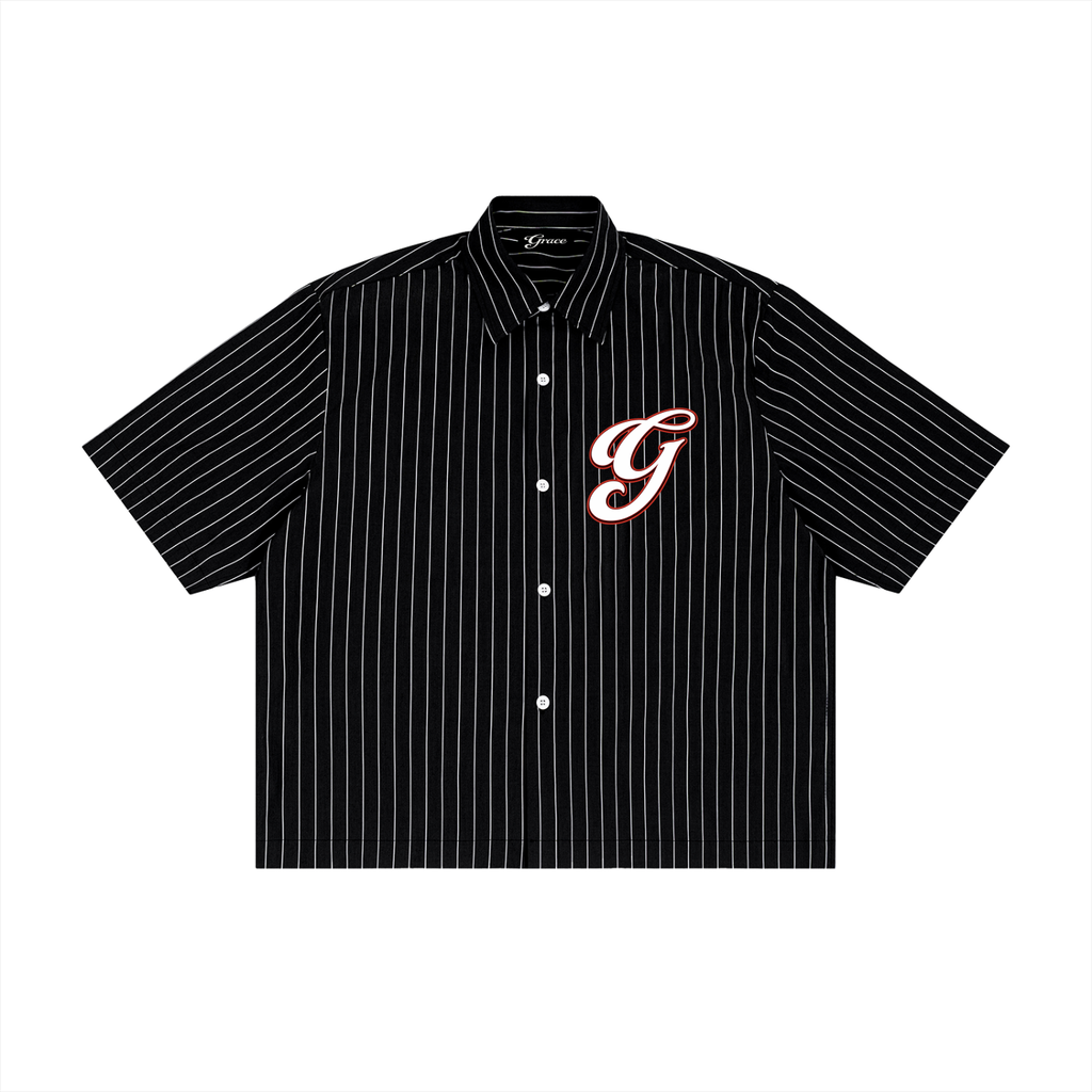 Res G Unisex Striped Boxy Button-Up Shirt