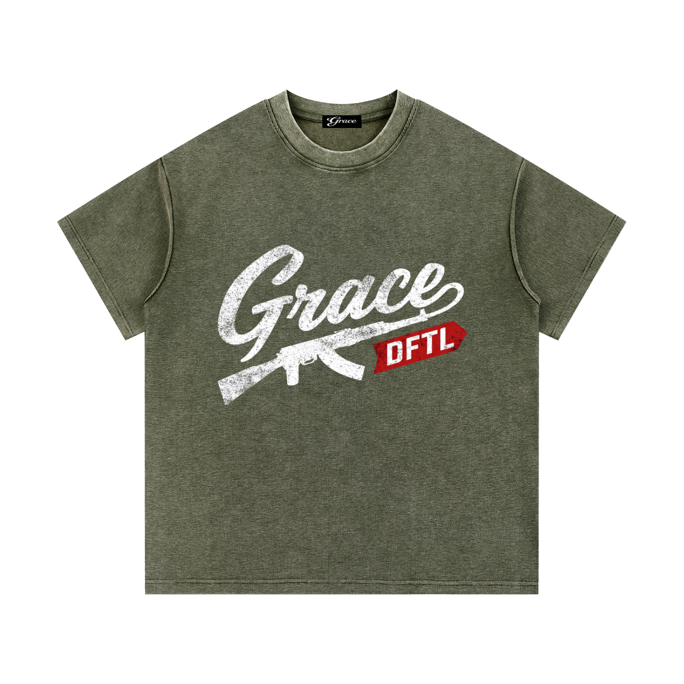 Mineral Wash Waffle Knit T-Shirt