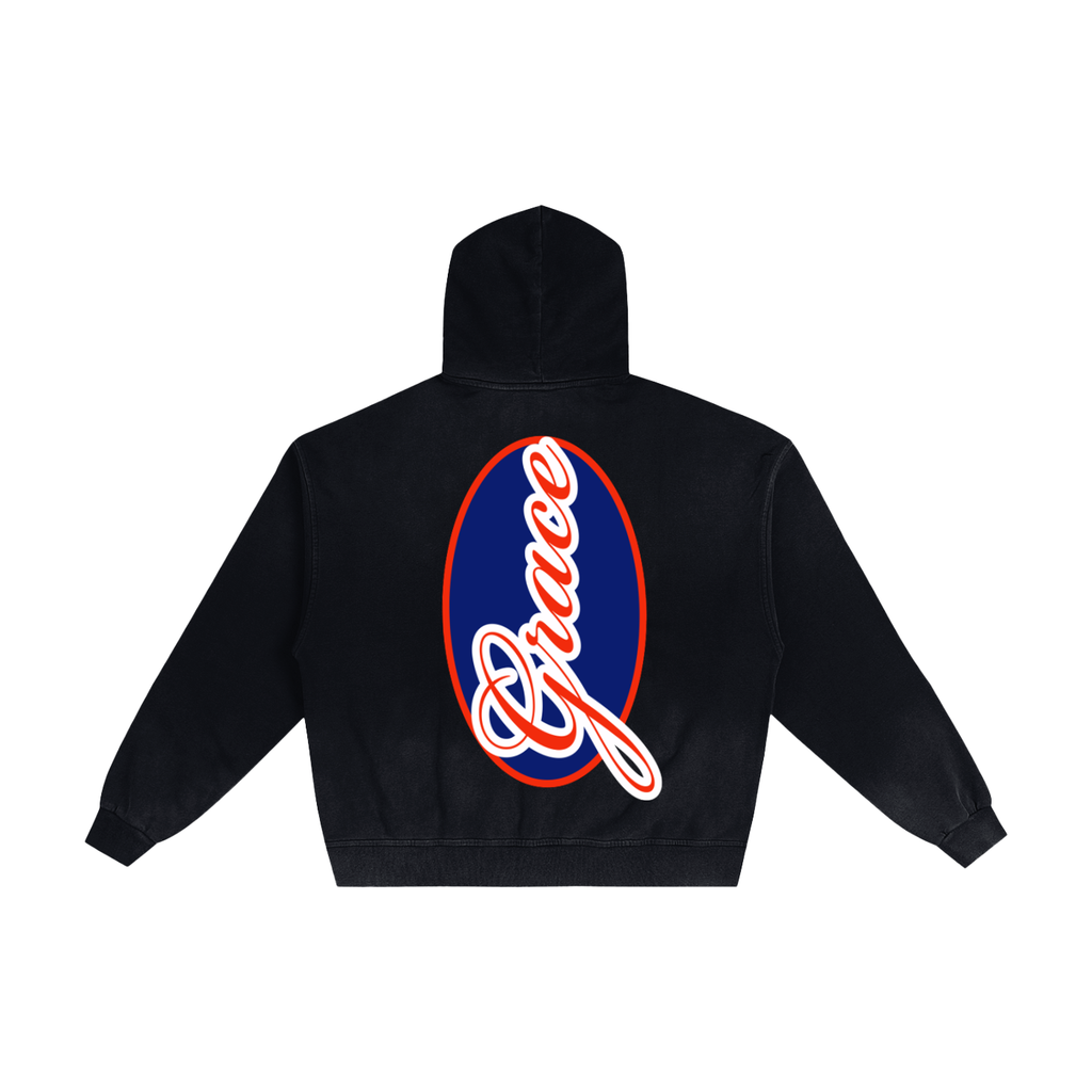 Hand-Frayed Sunfade Zip Hoodie