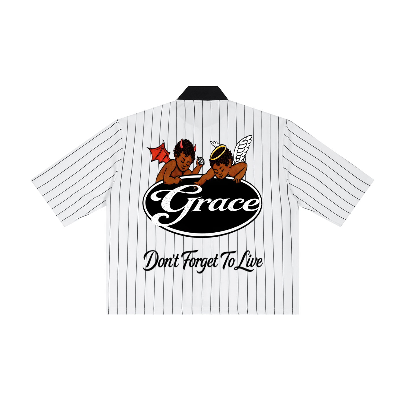 Unisex Striped Full-Zip Baseball Jersey