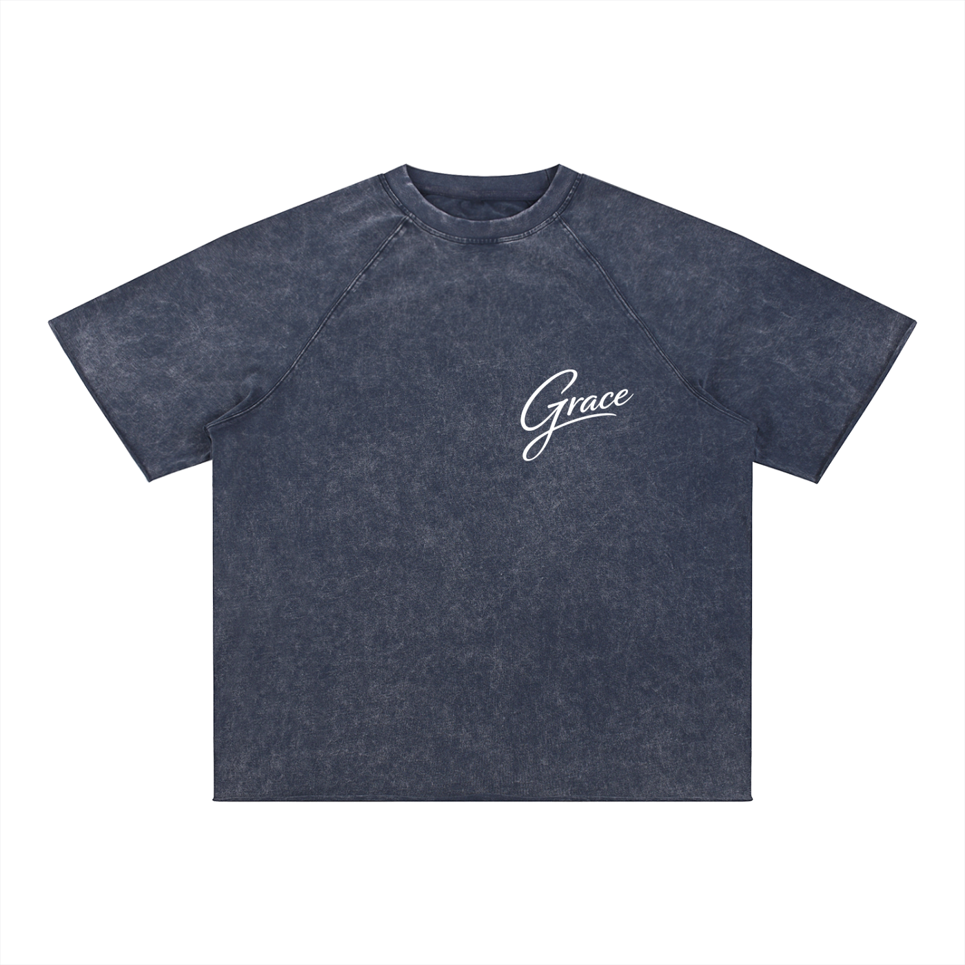 Set 3 Mineral Wash Raw Edge T-Shirt