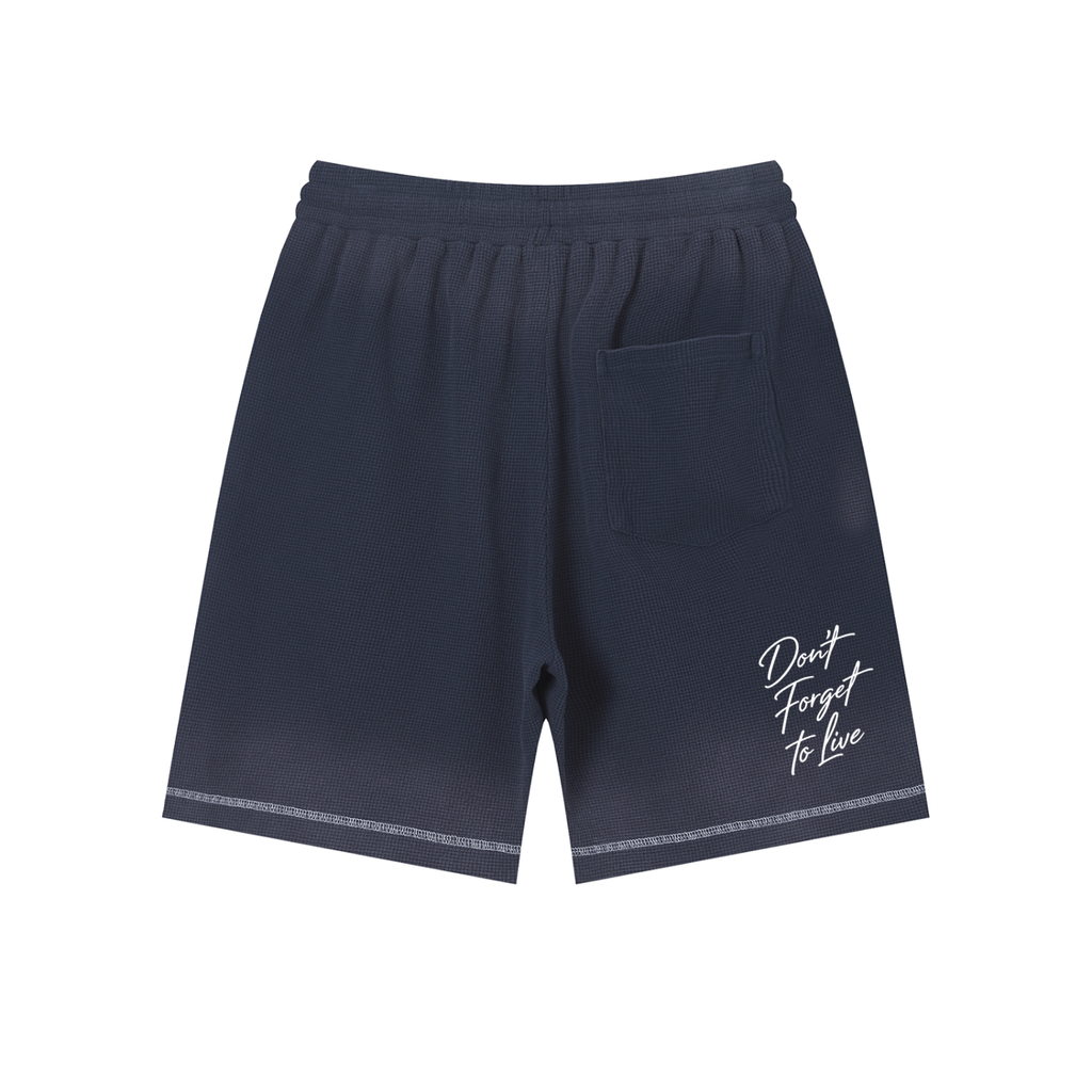Set 1 Sunfade Waffle Raw Hem Shorts