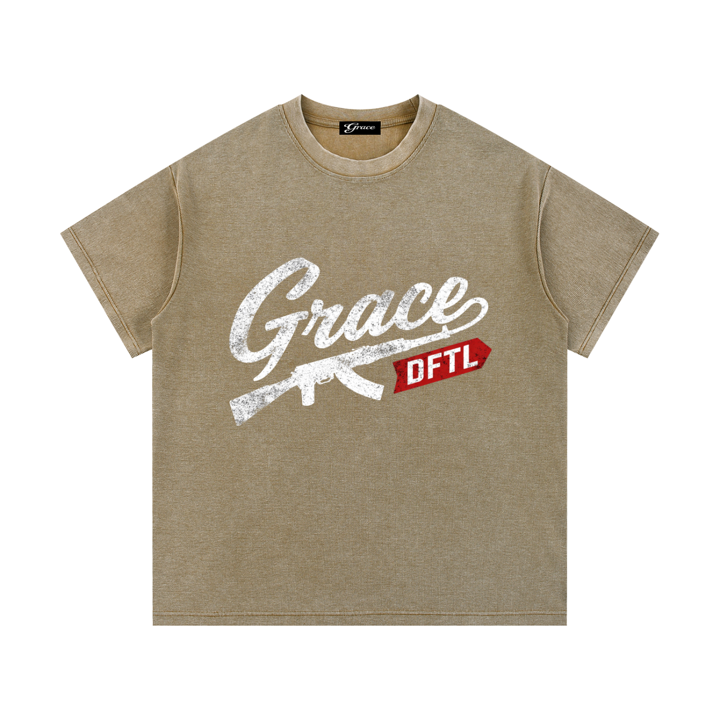 Mineral Wash Waffle Knit T-Shirt