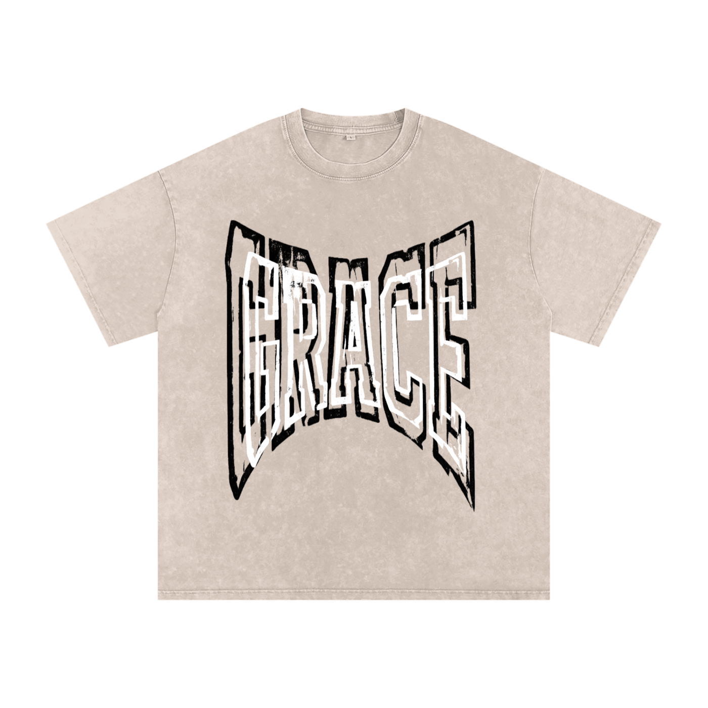 Snow Washed Oversized Cotton T-Shirt