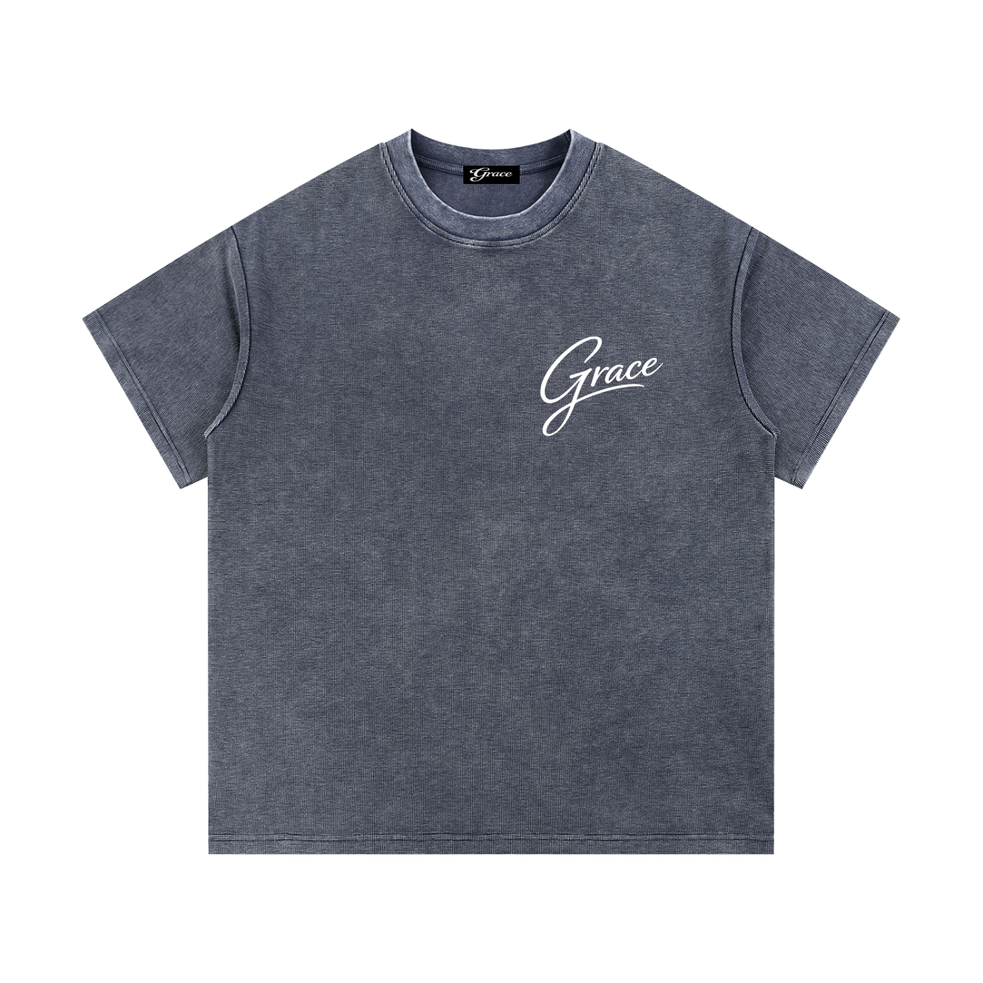 Set 2 Mineral Wash Waffle Knit T-Shirt