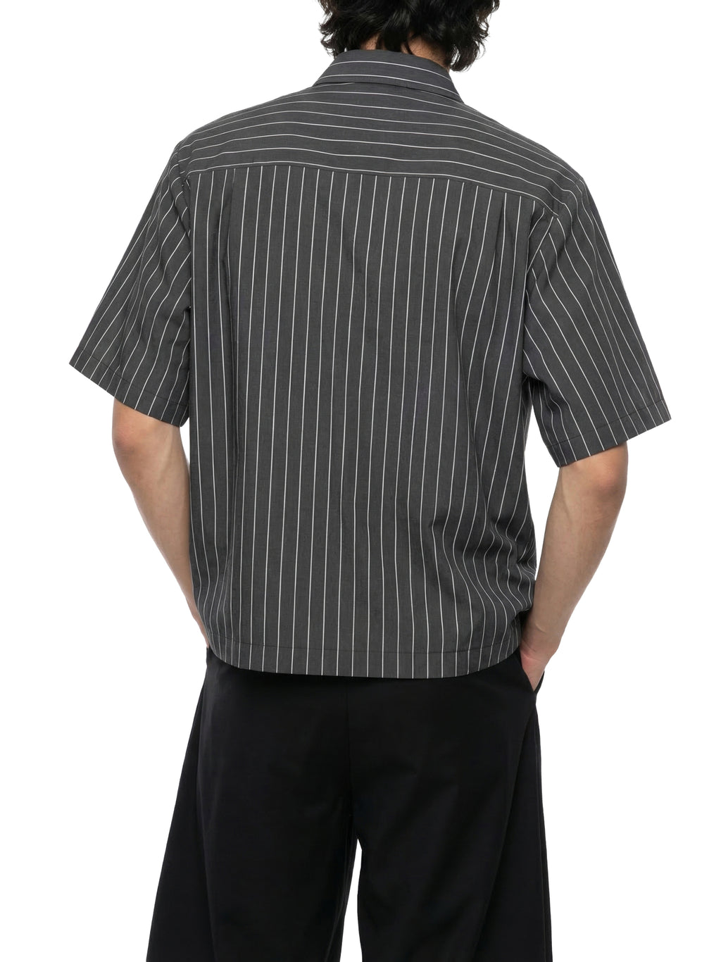 BLUE G Unisex Striped Boxy Button-Up Shirt