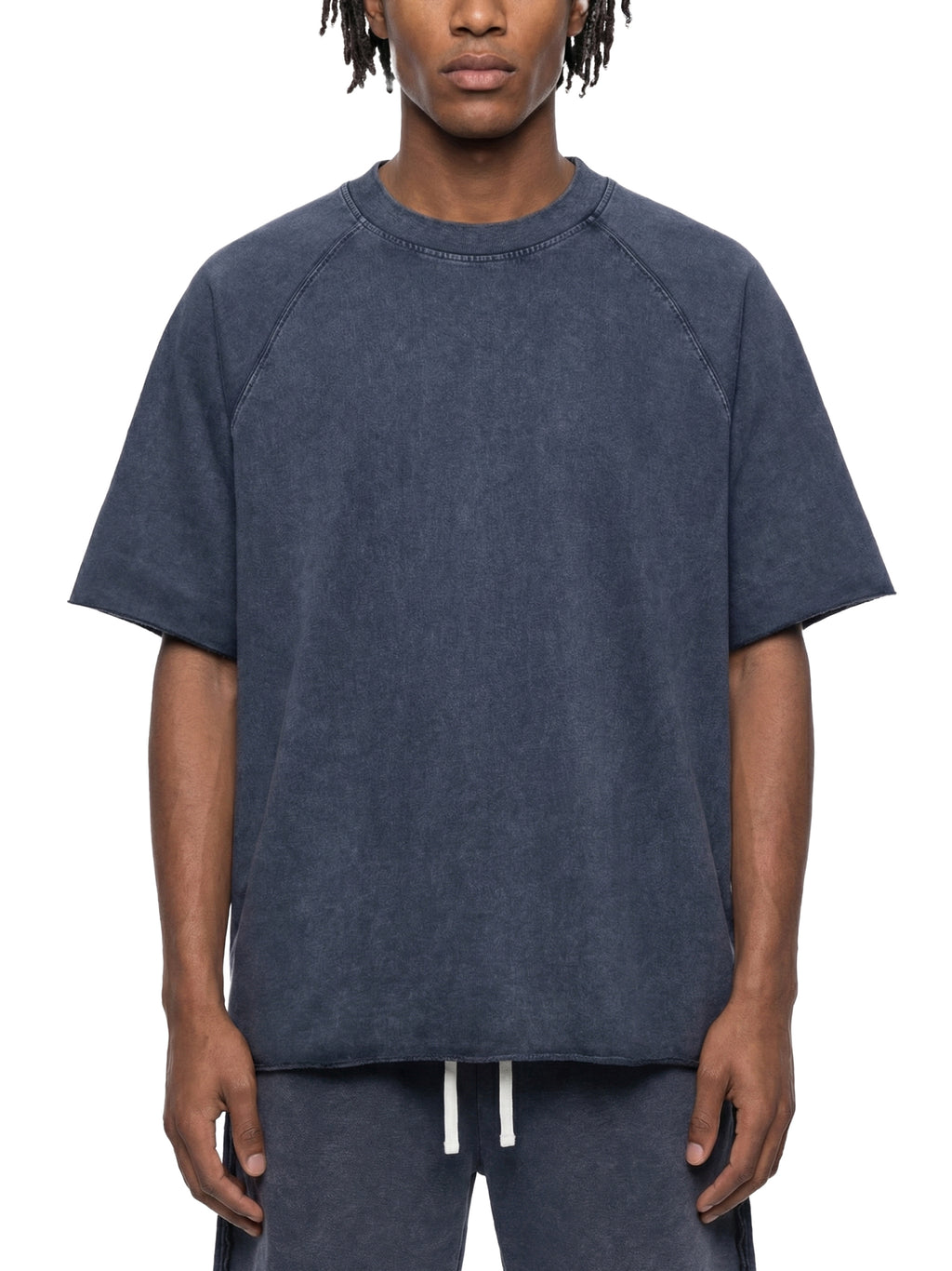 Set 3 Mineral Wash Raw Edge T-Shirt