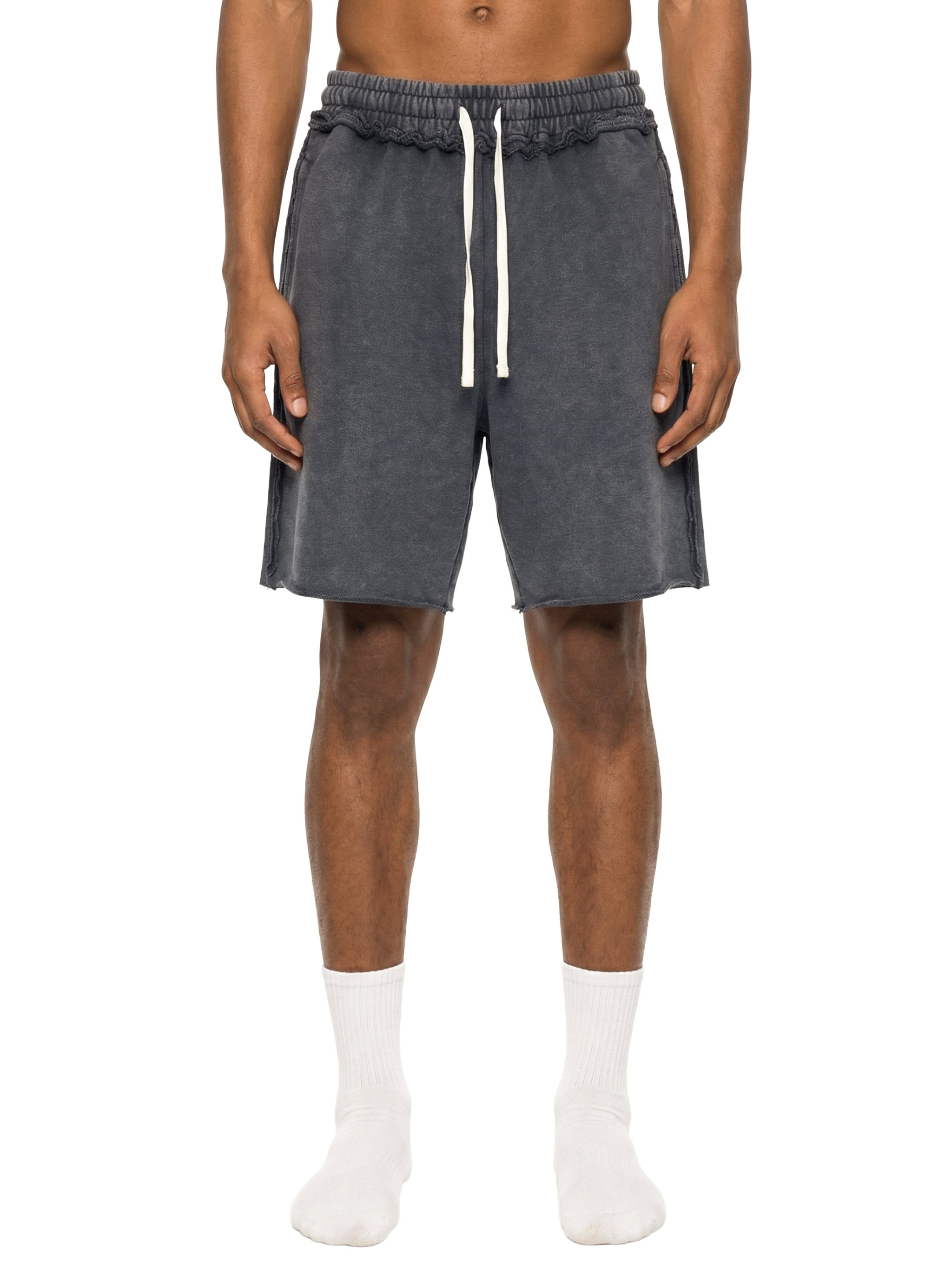 SET 3 Mineral Wash Raw Edge Shorts