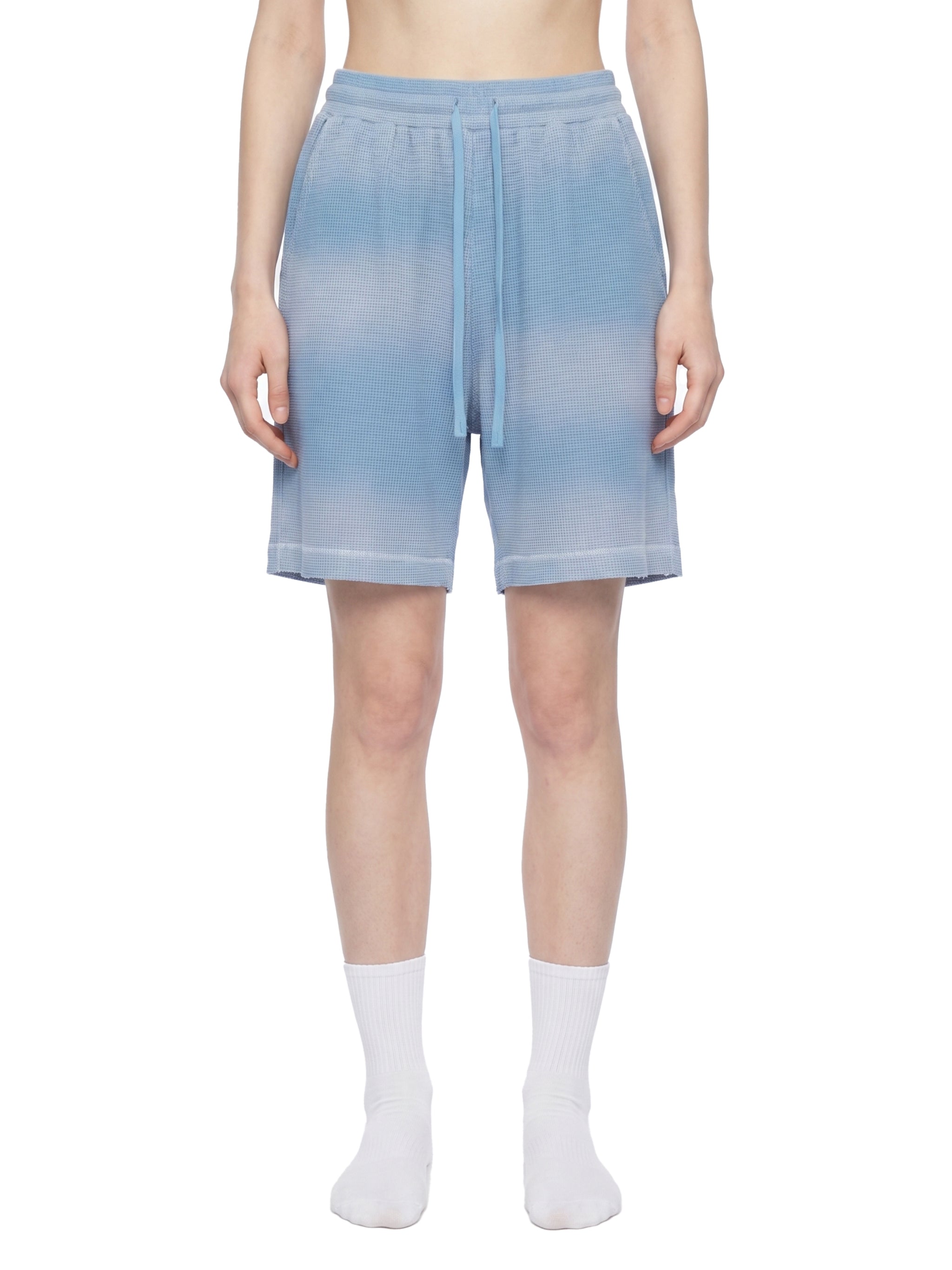 Set 1 Sunfade Waffle Raw Hem Shorts