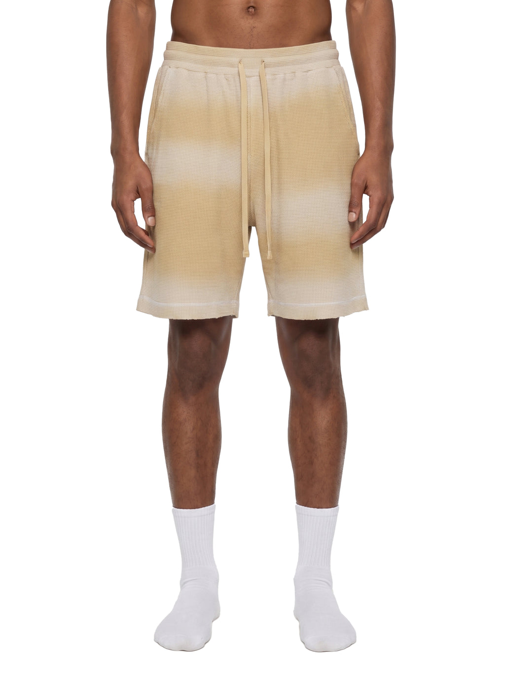 Set 1 Sunfade Waffle Raw Hem Shorts