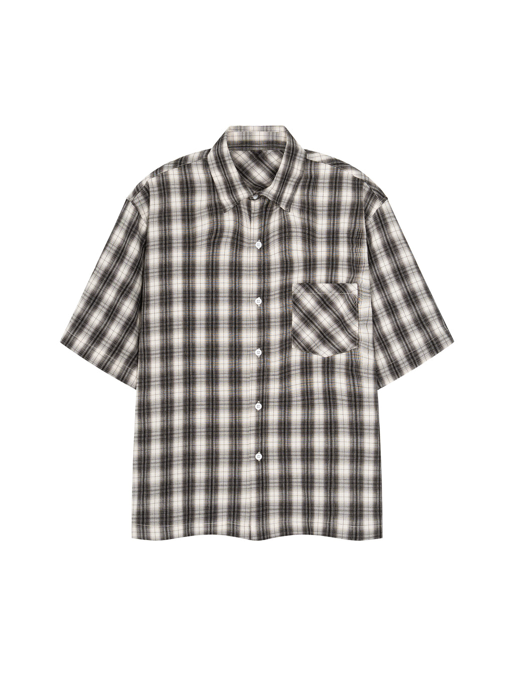 Unisex Boxy Plaid Short Sleeve Shirt